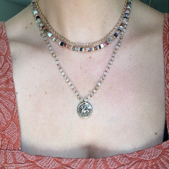 Handmade Short little mixed gemstone layering necklace - Picture 7 of 7